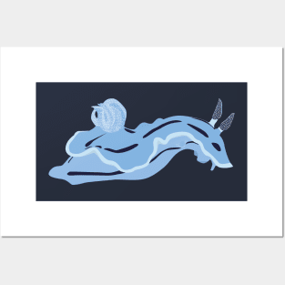 Blue nudibranch Posters and Art